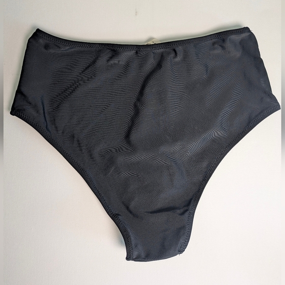Cupshe New Swimsuit Bikini Bottom Size Medium Black High Rise - Picture 7 of 7